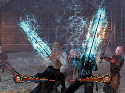 Unschlagbar: Ist der Team-Balken unserer beiden Helden gefüllt, glühen die Schwerter auf Knopfdruck.Sie richten dann mehr Schaden an. (Xbox360) 