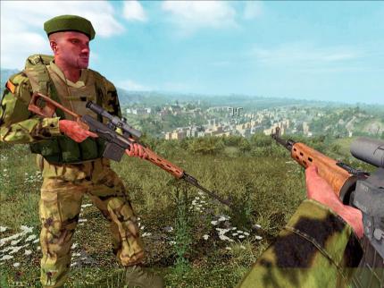 Mit maximalen Details und bis zu zehn Kilometern Sichtweite bietet Armed Assault solche traumhaft schönen Panorama-Perspektiven. 