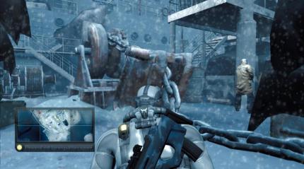 Praktisch: Auf der Xbox360 und dem PC verfügt Ihr Spion über einen kleinen Radar (unten links im Bild), der wartende Gegner anzeigt. (Xbox360)