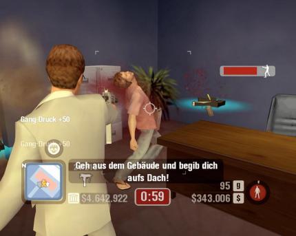 Ausreichendes Treffer-Feedback: Im Vergleich zur harten US-Fassung sind die Blutspritzer der deutschen Version geradezu dezent. 