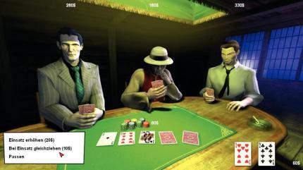 Im Pokerspiel müssen Sie gegen Elliot (links) gewinnen, um vom Chinesen ein seltenes Artefakt zu erhalten. 