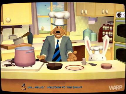 Cooking Without Looking: Sam und Max zeigen verzweifelten Junggesellen, wie man auch ohne Lebensmittel so richtig lecker kochen kann. 