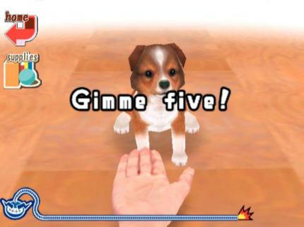 Ach, der ist ja niedlich! Nintendo-Fans erkennen es sofort: Dieser kleine Vierbeiner stammt aus dem DS-Hit Nintendogs. Geben Sie ihm die Pfote. (Wii) 