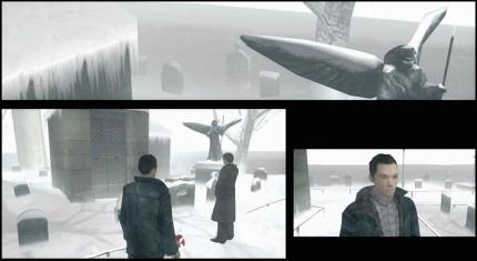 Filmreife Erzählstruktur: Grafikeffekte wie den Splitscreen, den man von TV-Serien à la 24 kennt, bauten die Fahrenheit-Macher in ihr Spiel ein, um die Geschichte noch mitreißender zu machen.