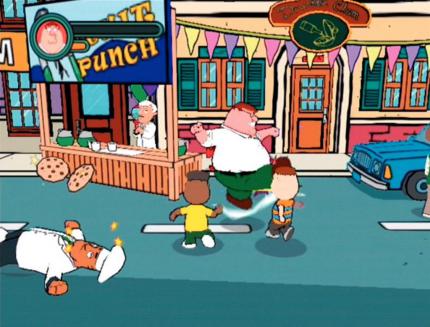 Leckere Rutschpartie: Stewie schlittert auf abgesaugtem Fett durchs Krankenhaus. 