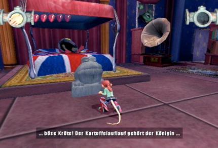 Schön leise: Hier muss sich Rita am fetten Herrn von Kröte vorbeischleichen. 