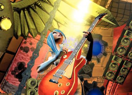 Die Musiker und die schön modellierten Gitarren sehen auch in Nahaufnahmen gut aus. 