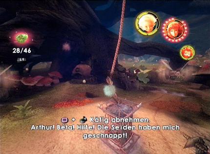 Alles geben: Um die Prinzessin aus dem Käfig zu holen, müsst ihr fest am Seil ziehen. 