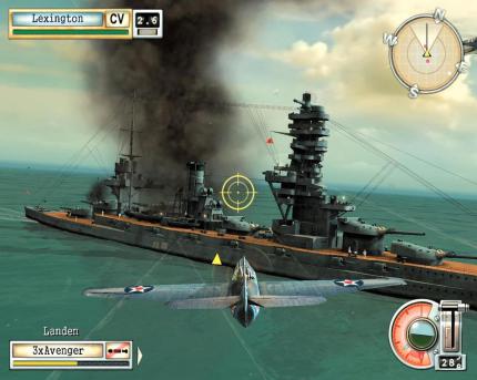 Im Tiefflug einen Torpedo abwerfen -- das ist extrem spannend und gehört zu den besten Momenten von Battlestations Midway. 