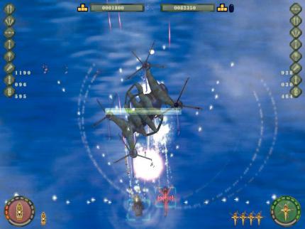 Endgegner wie dieser Superheli beschließen die wenig spektakulären Levels. Zu zweit mit üppiger Bewaffnung kein Problem. 
