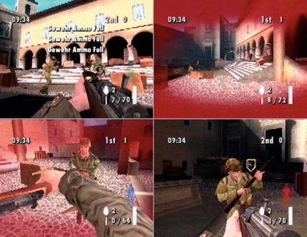 Standard: Im Splitscreen dürfen vier verschiedene Modi auf sechs Karten gespielt werden. 