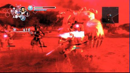 Hat grosse Pranken, aber nix in der Birne: Auch Giganten wie diesen Stahlkoloss zerlegt ihr mit nur wenigen Schwerthieben. (PS3) 