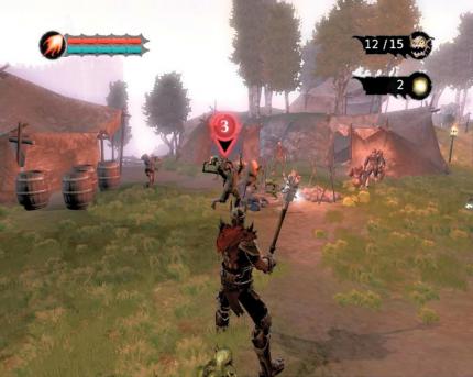 Mithilfe seiner fiesen Schergen beraubt der nicht weniger bösartige Overlord unschuldige Bauern. (Xbox360) 