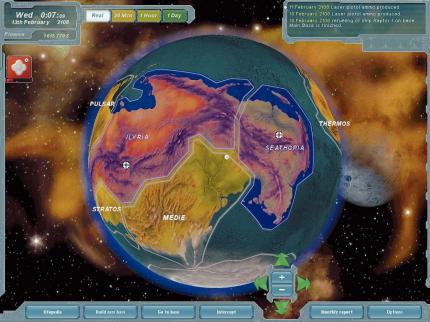 Um diesen öden Planeten dreht sich alles. Hier besetzen wir Sektor um Sektor, errichten Basen, fangen Ufos ab. 