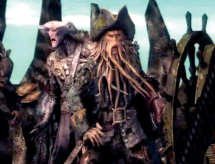 Hässlicher Halunke: Mit dem glibberigen Oberschurken Davy Jones bekommen Sie es bis zum Finale häufiger zu tun. 