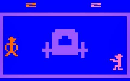 Outlaw: Das Actionspiel im Western-Setting mit Pong-Anleihen. Trotzdem eindeutig mehr Action- als Sportspiel.