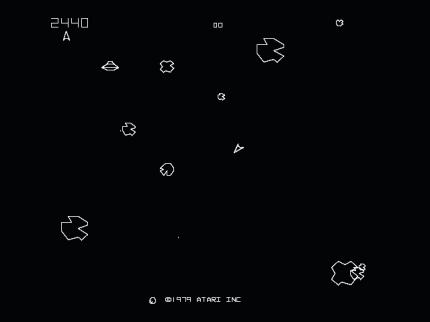 Asteroids: Dieses Spiel ist mit mehr als 70.000 verkauften Automaten allein in den USA erfolgreicher als Space Invaders.