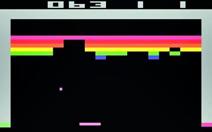 Arcade-Umsetzung: Ein Versuch, den Erfolg von Breakout 1976 in der Spielhalle 1978 zu Hause auf dem Atari VCS zu wiederholen.