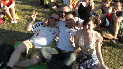 EM-Finale: Cynamite beim Public Viewing