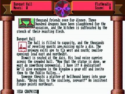 Zork Zero: Erst mit dem letzten offiziellen Teil bekommt das Spiel Grafiken spendiert, doch die Spielmechanik bleibt fast komplett unangetastet.