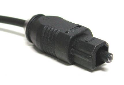 Toslink-Stecker eines optischen Digitalkabels