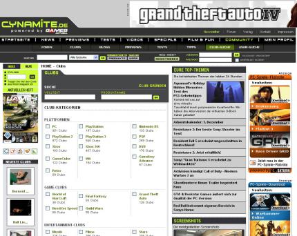 Clubs-Suche