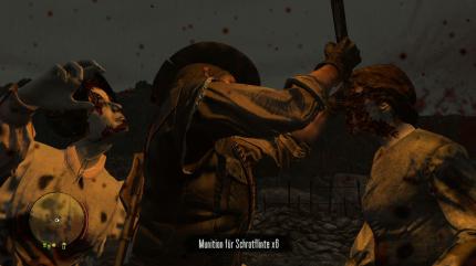 Im Nahkampf rammt ihr den Zombies eure Fackel in den Schädel. Leider ist das die einzige Nahkampf-Animation.