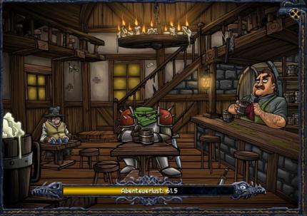 Für Quests und Glückspiele lohnt ein Besuch in der Taverne von Shakes & Fidget.