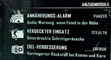 Die Perks beim Levelaufstieg des Nanosuits bieten tolle Zusatzfähigkeiten.