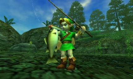 Komplettlösung zu Zelda: Ocarina of Time 3D - Angeln am Hylia-See