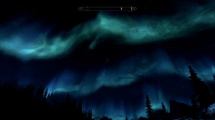 The Elder Scrolls 5: Skyrim - Das Nordlicht sorgt für eine tolle Atmosphäre.
