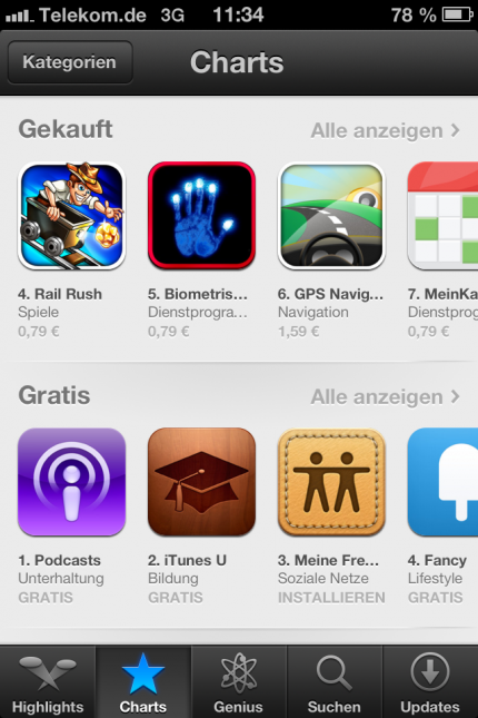 Der neue App-Store kommt in iOS 6 mit einem brandneuen Design.