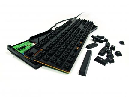 Mechanische Tastatur in Einzelteilen