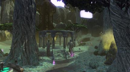 Star Trek Online: Überreste vergangener Zivilisationen in den Hwael-Ruinen.
