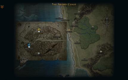Neverwinter: Über diese Karte gelangt Ihr zu den Schlüsselpunkten in Niewinter