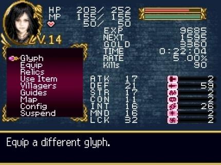 Nach Symphony of the Night folgten mehrere Castlevania-Ableger, die ebenfalls starke RPG-Elemente besaßen - hier das bockschwere Order of Ecclesia (Nintendo DS)