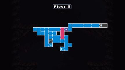 Die typische Metroidvania-Automap darf auch in Chasm nicht fehlen. Gut zu sehen: Die zufallsgenerierten Levels sind hier in Stockwerke unterteilt.