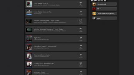 Steam-Markt zum Kartenhandel.