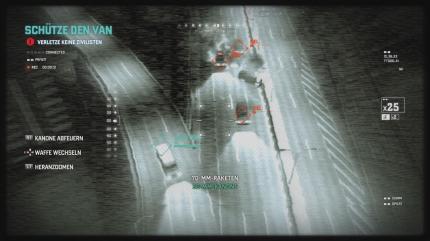 Splinter Cell: Blacklist im Test - Ab und zu steuert ihr eine Drohne und schießt auf im Voraus markierte Ziele. Das ist kurz und schmerzlos. (PS3)