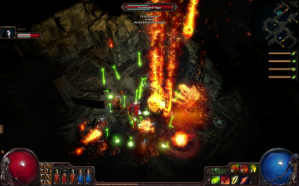Path of Exile im Test: Effekte hagelt es im Sekundentakt und reichlich im Spiel. Das geht oft zu Lasten der Übersichtlichkeit.