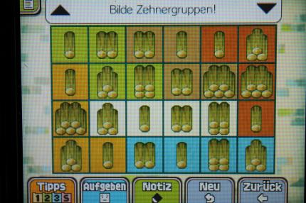 Professor Layton und das Vermächtnis von Aslant: So sieht die korrekte Einteilung der Holzblöcke zu Rätsel 057: Lasterkähne 2 aus.