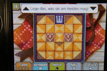 Professor Layton und das Vermächtnis von Aslant: So sieht die Lösung zu Rätsel 099: Leckere Brownies aus.