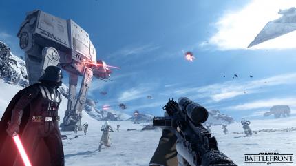 Held oder Schurke: In der Battlefront könnt ihr als Luke Skywalker und Darth Vader losziehen. Die mächtigen Charaktere stehen euch aber erst zur Verfügung, wenn ihr ein Power-up aufgehoben habt.