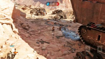 Laufender Meter: Erkennt ihr die Ewoks in der Bildmitte? Derartige Easter Eggs gibt es einige im Spiel. (PS4)