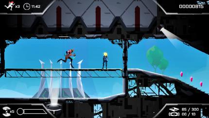 Velocity 2X: Innovativer Mix aus Shooter und Jump 'n' Run.
