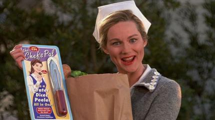 Product Placement: Hannah spielt Trumans Ehefrau - und macht Schleichwerbung.