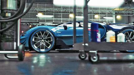 Bugattis Supermodel: 1.650 PS, von 0 auf 100 in unter 2 Sekunden, Höchstgeschwindigeit: 463 km/h. Preis: 2,2 Millionen Euro. (PS4)