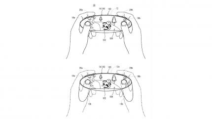 Ein Patent, das von Nintendo-Ingenieuren 2014 eingereicht wurde: Es zeigt einen Controller, der komplett aus einem Bildschirm besteht, sogar die Knöpfe sind im Display eingebettet.