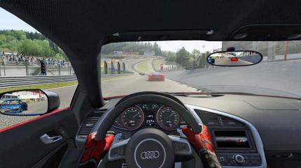 Schlangenlinie: Kein ernsthaftes Rennspiel kommt ohne den malerischen Kurs in Spa-Francorchamps aus. Wie alle anderen Strecken auch, wurde die Ardennen-Achterbahn für Assetto Corsa lasergescannt. (PS4)