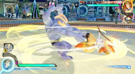 Ringelreigen: Wenn Machomei zupackt, dann wird es den Gegnern schnell schwindelig. Mit derlei Griff-Techniken kann man Konter vermeiden und selbst in die Offensive gehen. (Wii U)